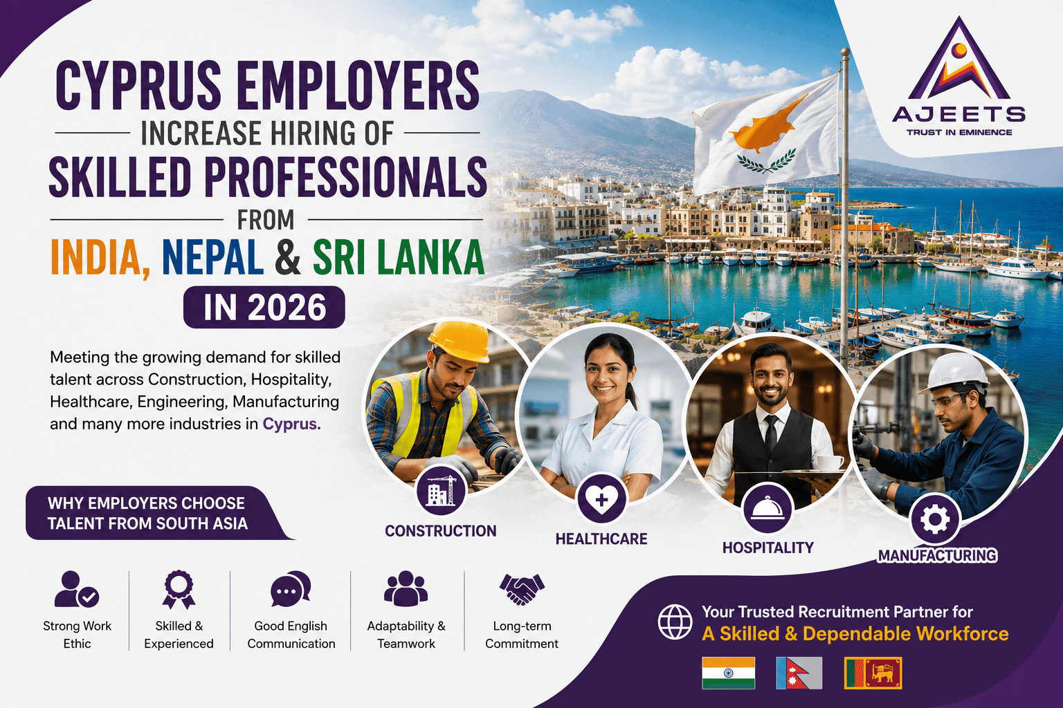 Growing demand for skilled Indian, Nepalese and Sri Lankan professionals in Cyprus in 2026